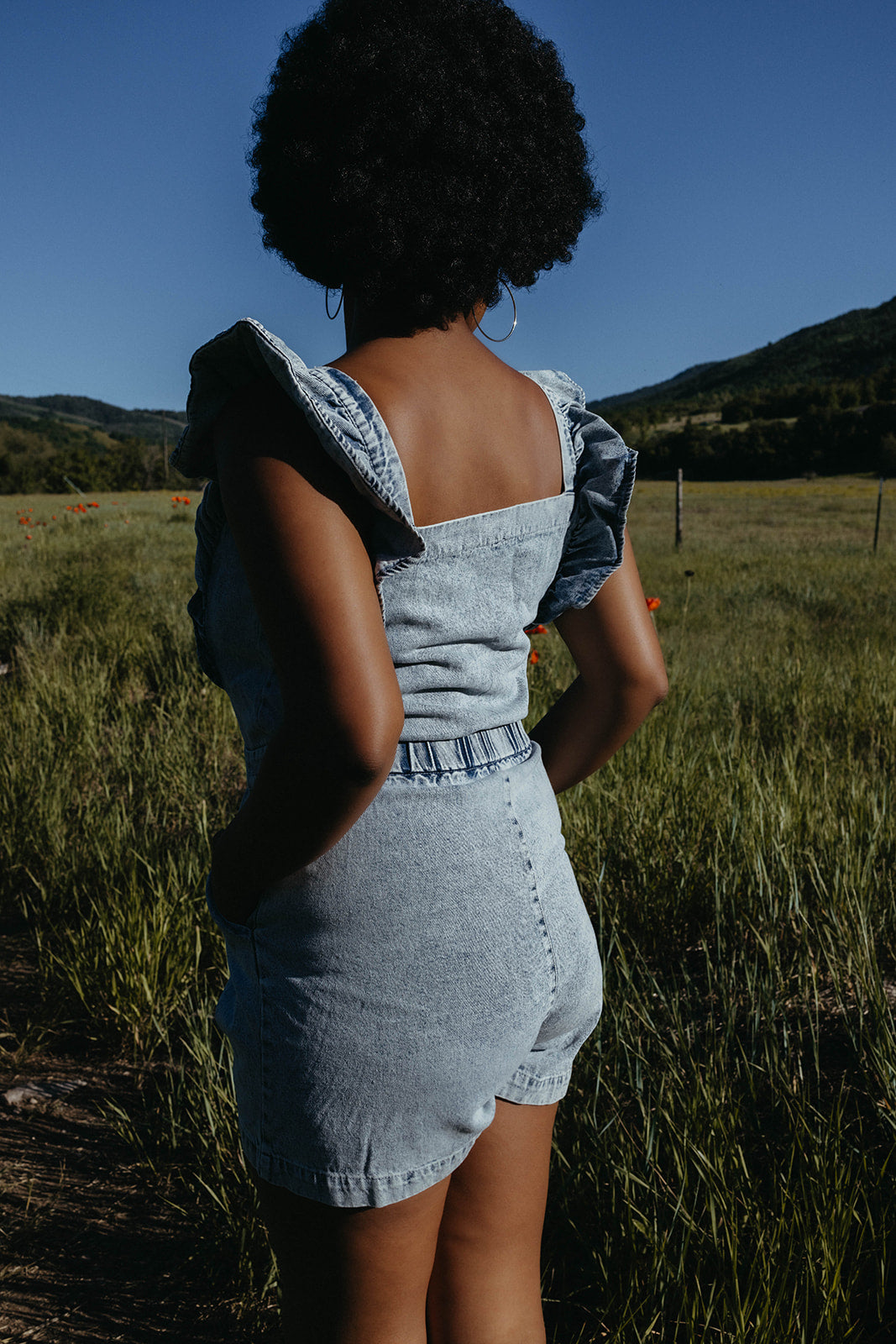 Georgia Denim Romper - FINAL SALE