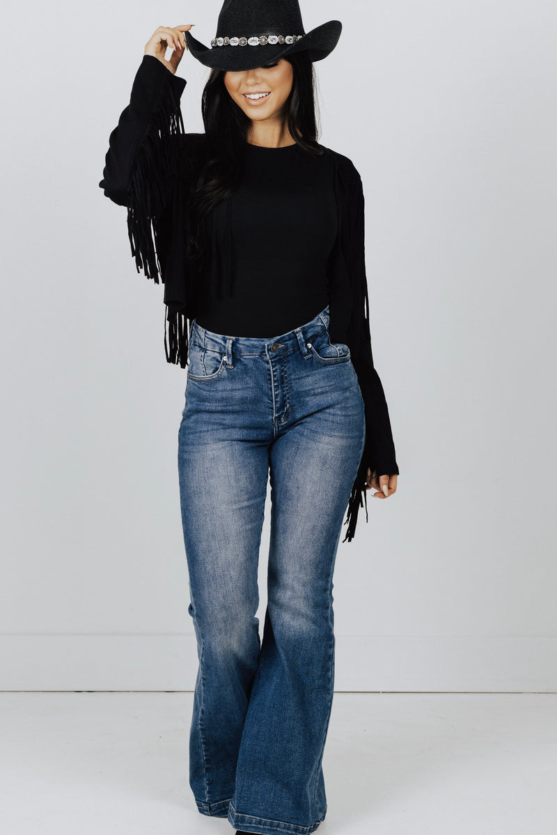 Jade Western Fringe Jacket