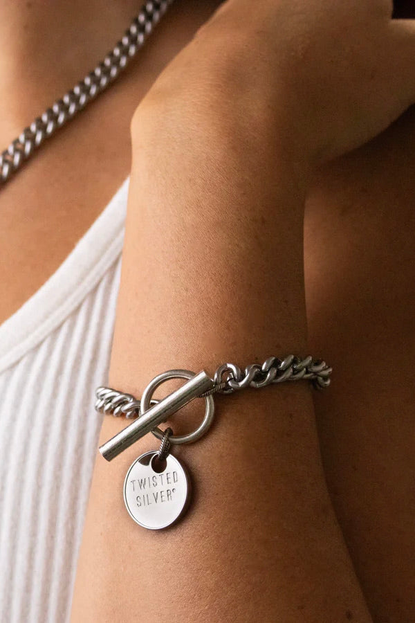 Twisted Silver Capture Bracelet - FINAL SALE