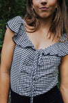 Rowan Two-Tone Checkered Bodysuit