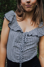 Rowan Two-Tone Checkered Bodysuit