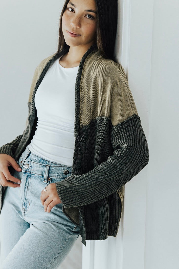 Verity Washed Knit Cardigan