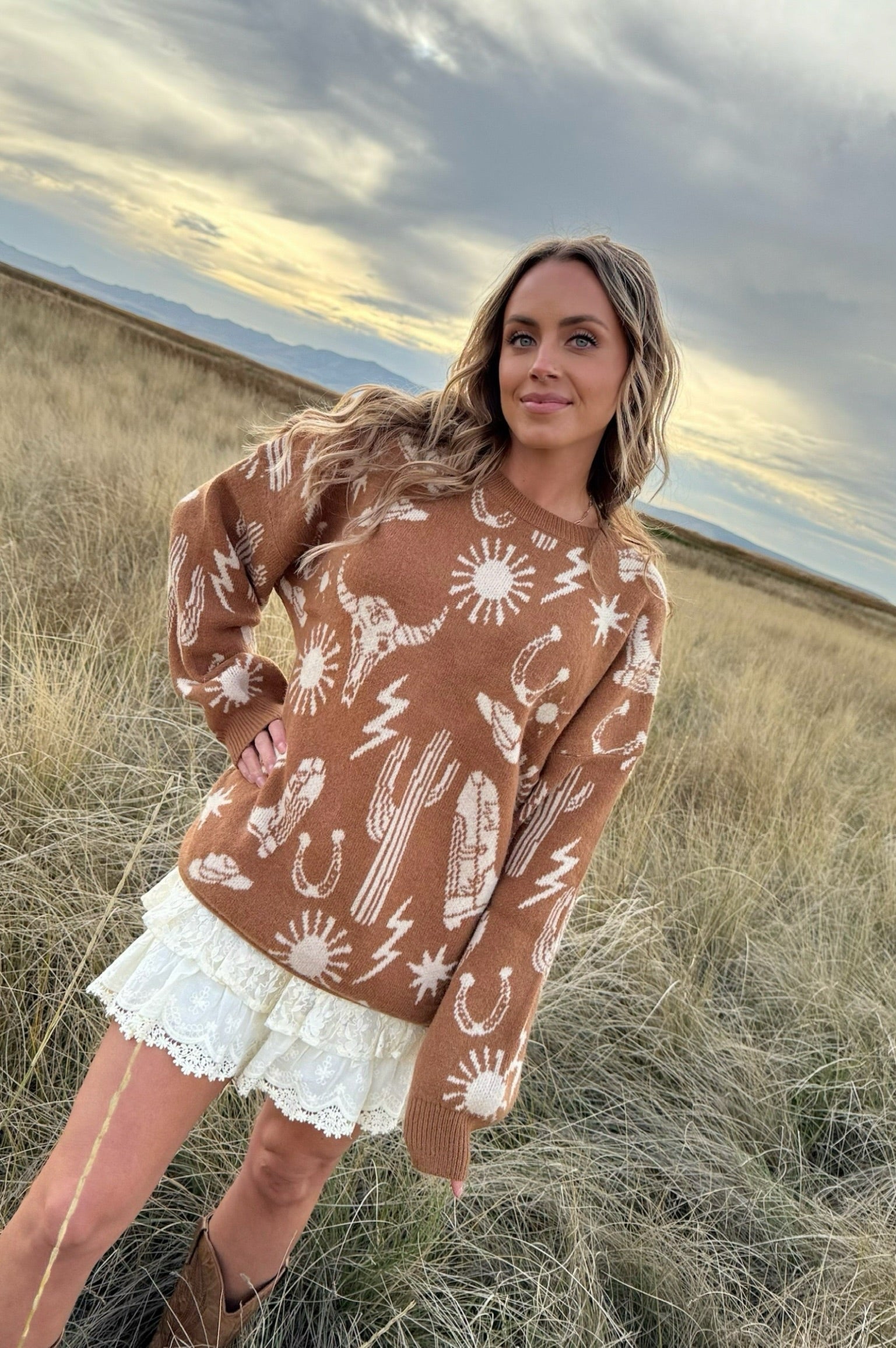 Boho Chic Tiered Lace Ruffle Mini Skirt - Cream Festival & Prairie Style, Lace Skort