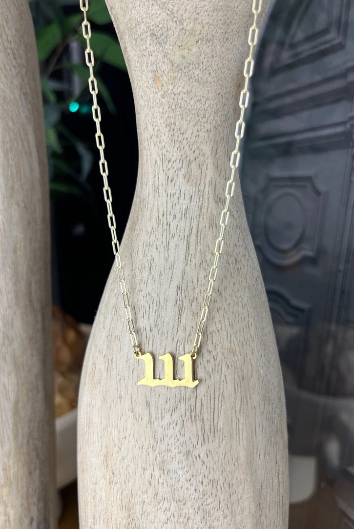 Angel Number Necklace - 111