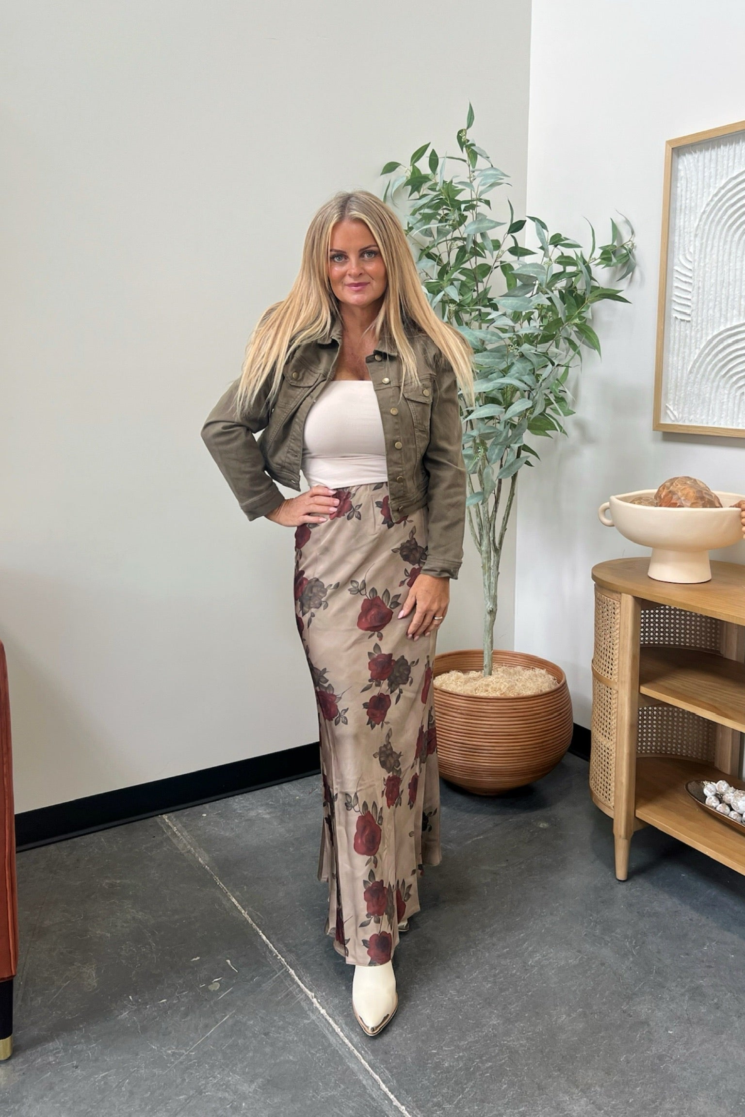 Echo Satin Maxi Skirt