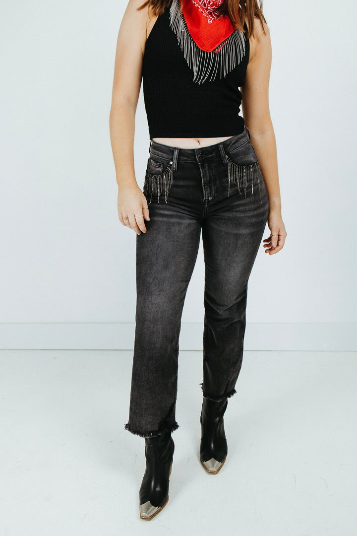 Blakely Jeweled Fringe Jeans