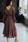 Astr Marin Dolman Sleeve Midi Dress Lux Collection