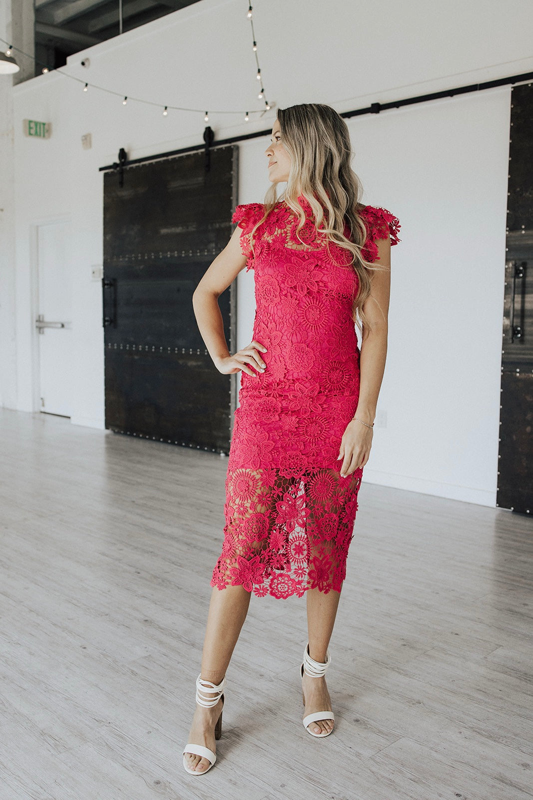 Vibrant Orchid Lace Dress Lux Collection