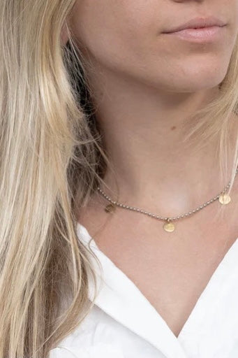 Twisted Silver Spot Chain Choker