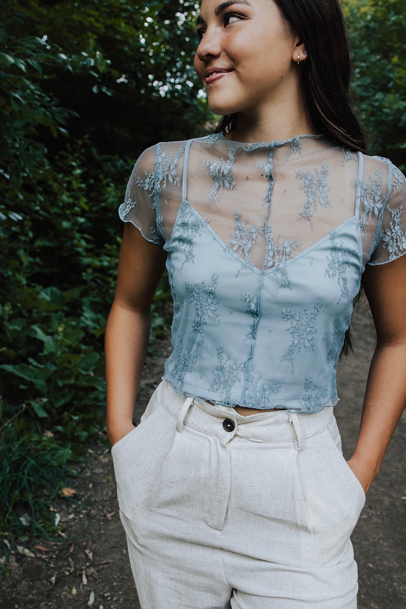Ambrosia Lace Crop Top