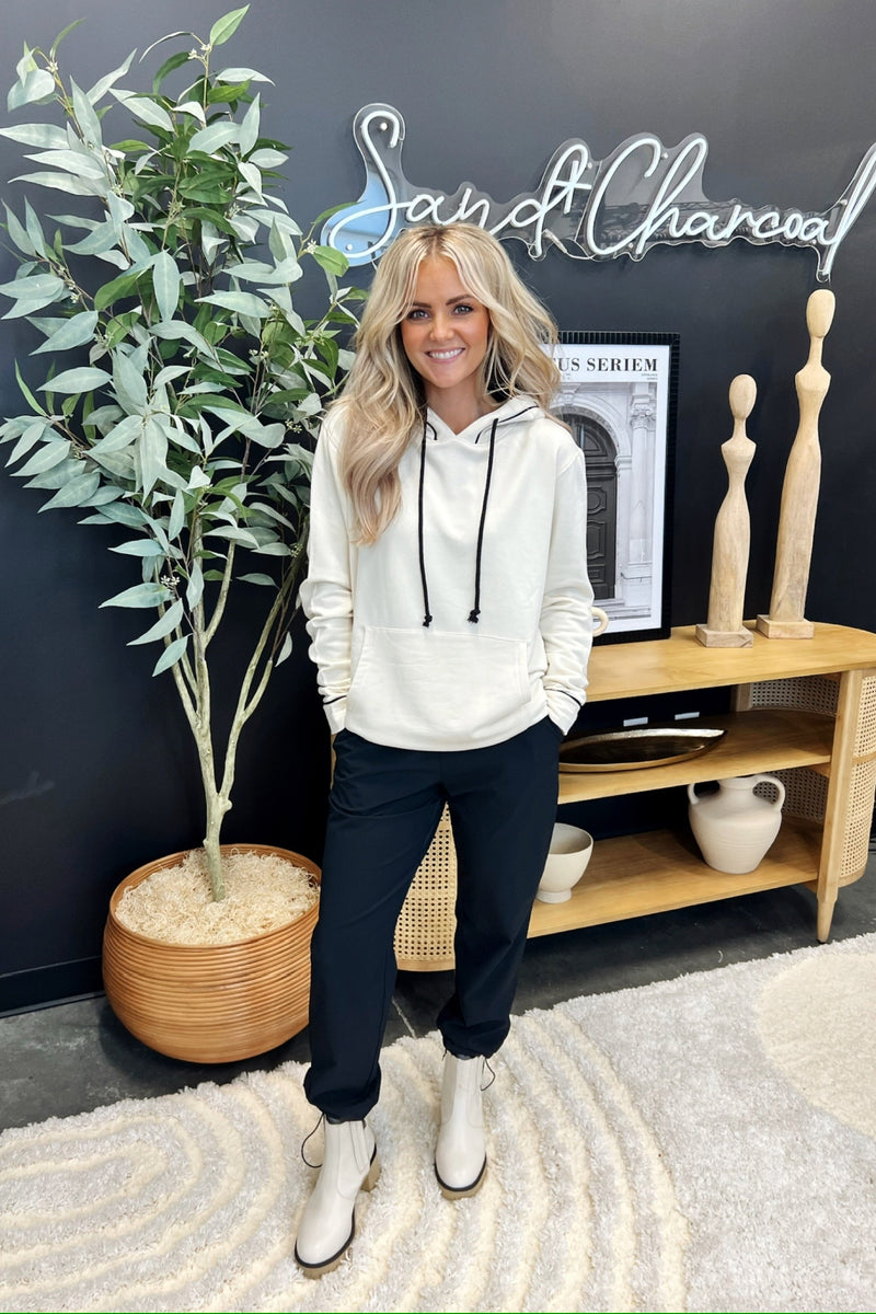 Ivory Hoodie Pullover