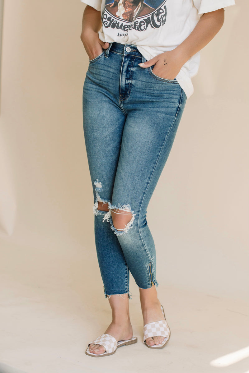 Marcey Zipper Jeans - FINAL SALE