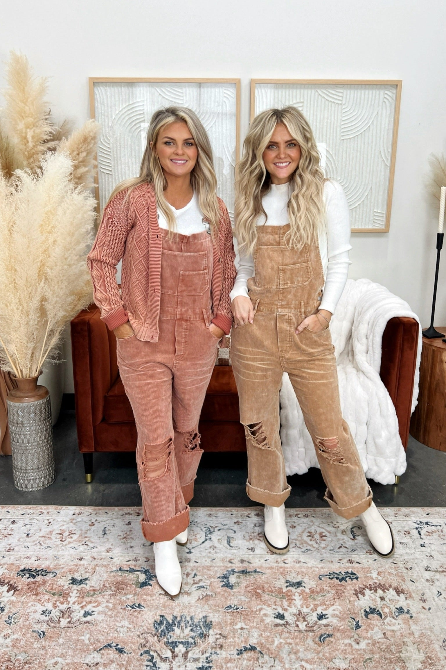 Moab Distressed Corduroy Overalls - FINAL SALE