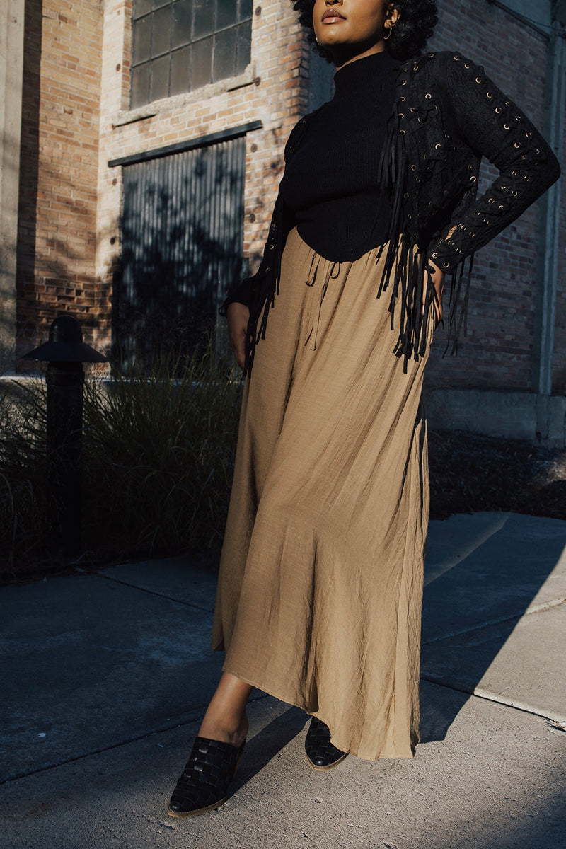 Tina Smocked Waist Maxi Skirt