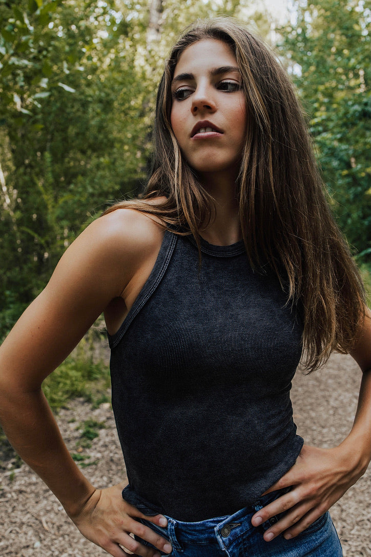 Cosmo Ribbed Tank Top - FINAL SALE
