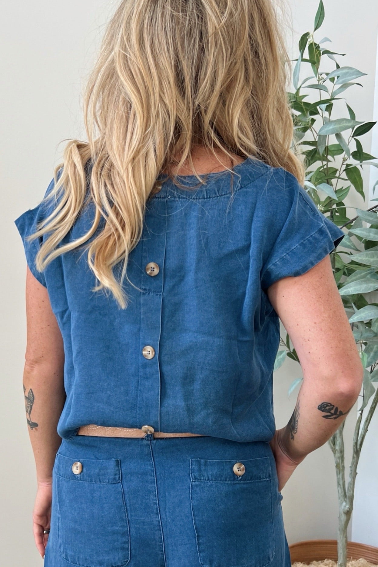All Things Considered Chambray Top