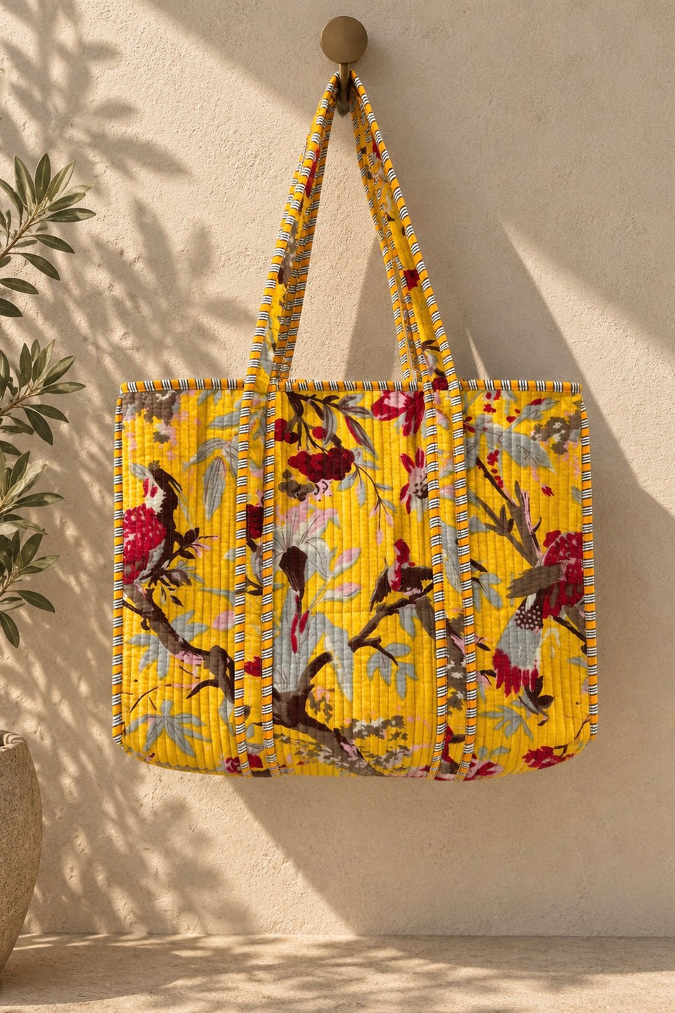 One Way Ticket Quilted Caryall Tote