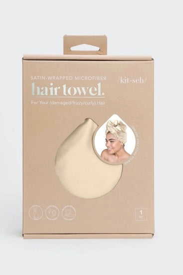 Brielle Satin Wrapped Hair Towel - FINAL SALE