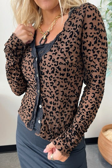 Whispers In The Wardrobe Leopard & Lace Long Sleeve