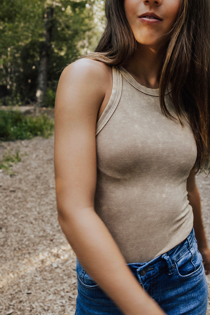 Cosmo Ribbed Tank Top - FINAL SALE