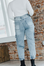 Sylvie Washed Denim Joggers