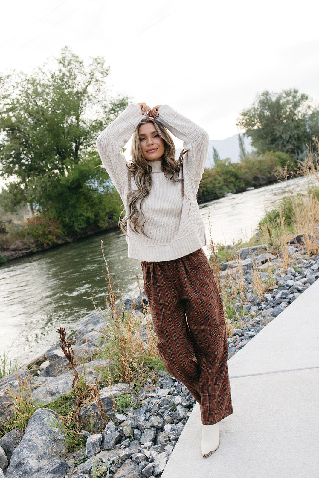Plaid Trousers, plaid pants, plaid cargo pants, womens plaid pants, womens fall pants
