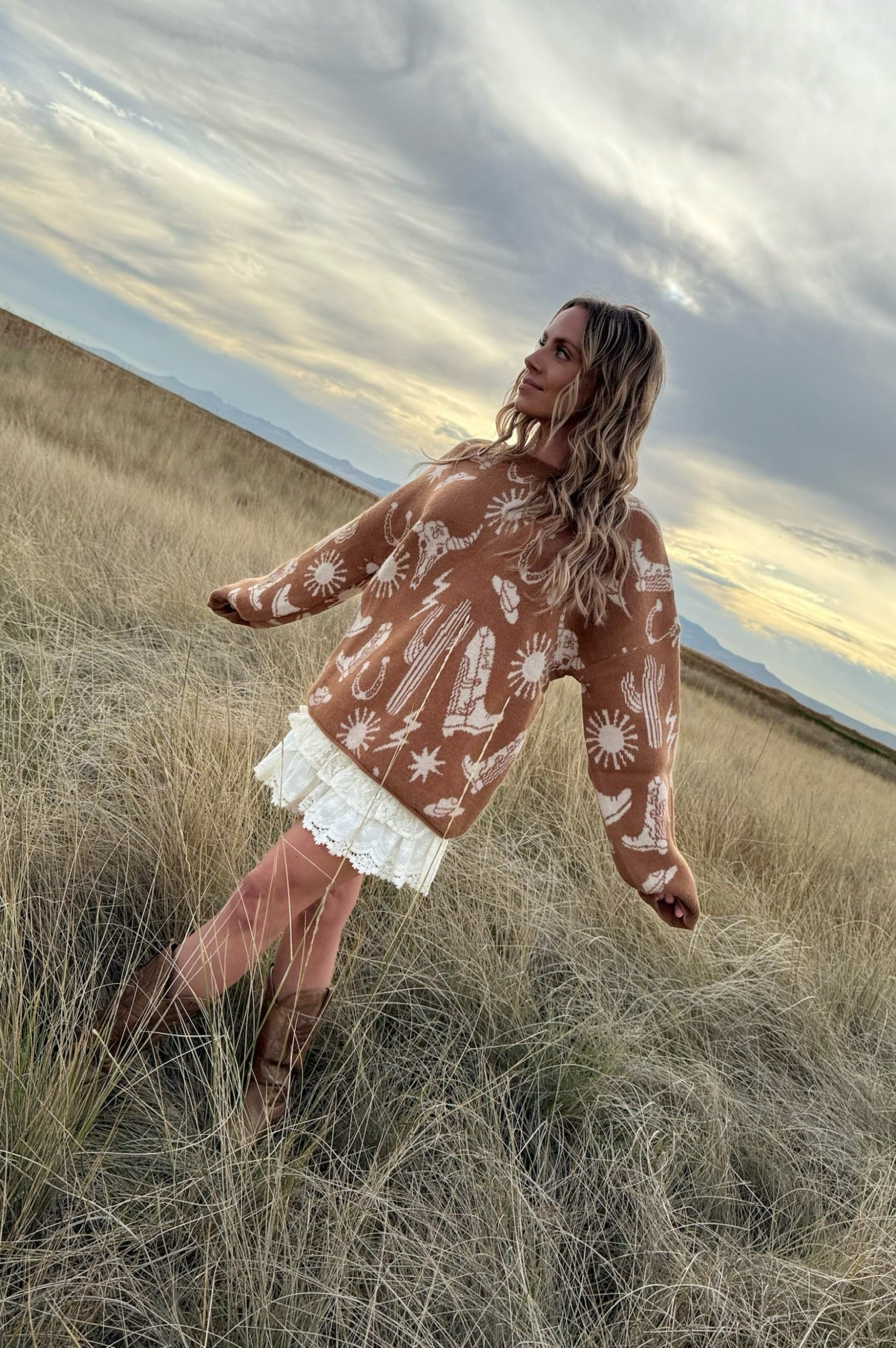 Rust Rodeo Knit Sweater