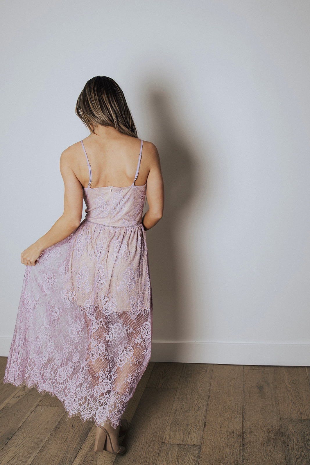 Lavender Lullaby Lace Maxi Dress