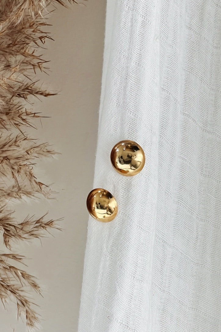Twisted Silver Spot Earrings