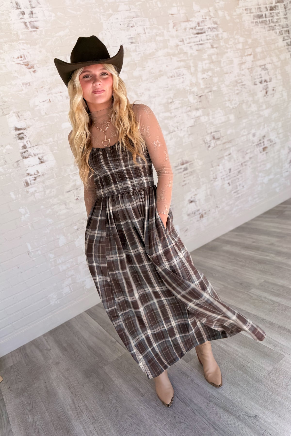 Love Me Longer Plaid Maxi Dress