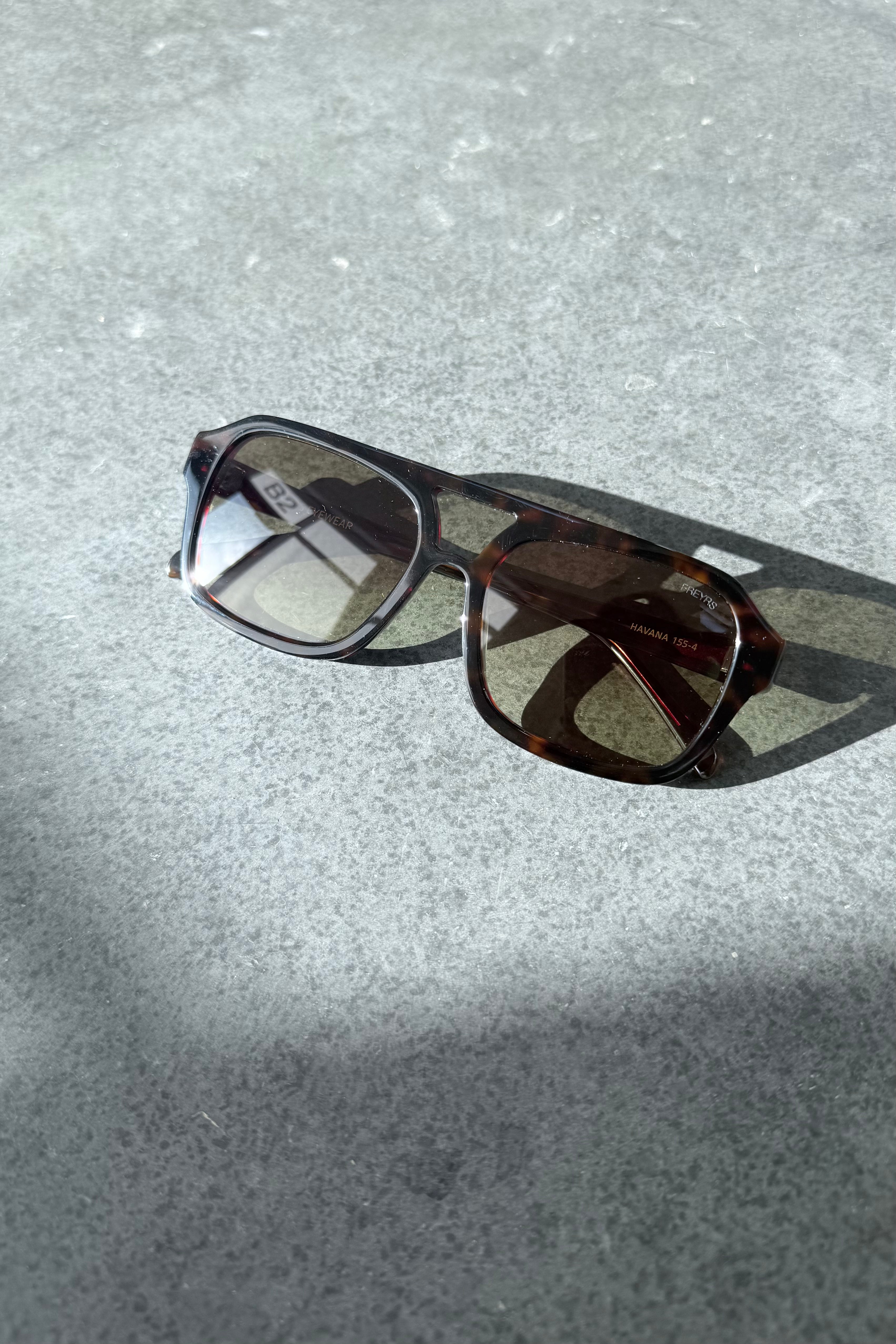 FREYRS Havana Aviator Acetate Sunglasses