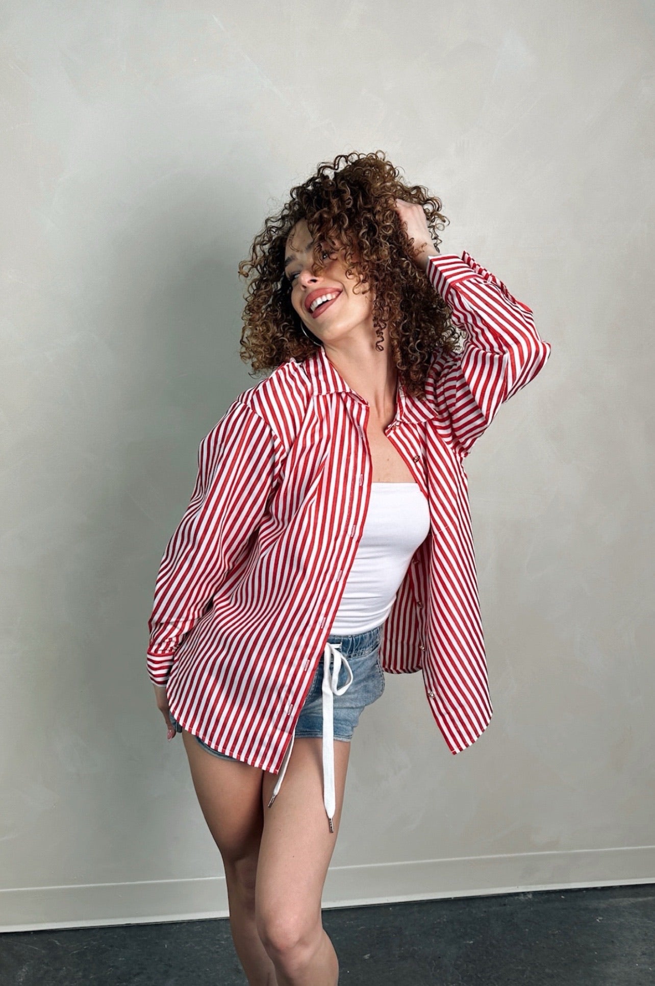 Harbor Stripe Button Up