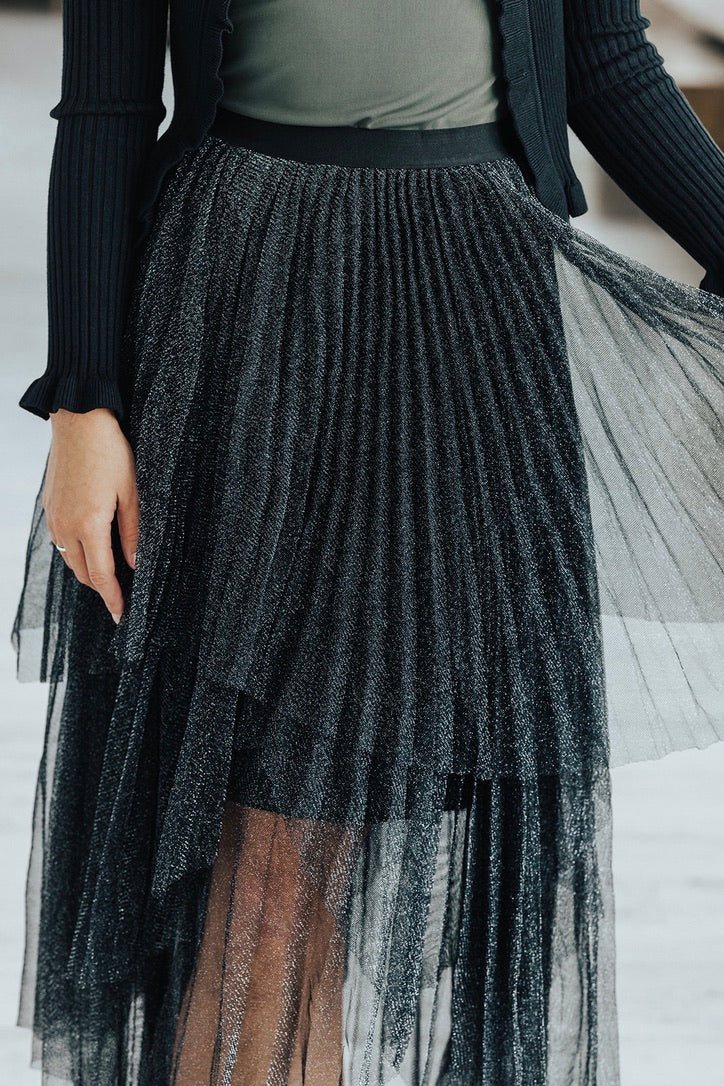 Holly Metallic Pleated Skirt - FINAL SALE