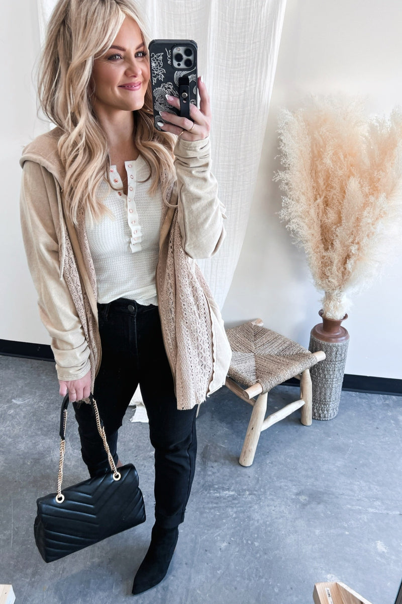 Astrid Lace Zip Up Hoodie