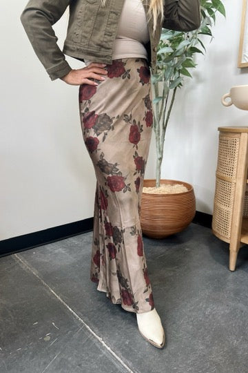 Echo Satin Maxi Skirt