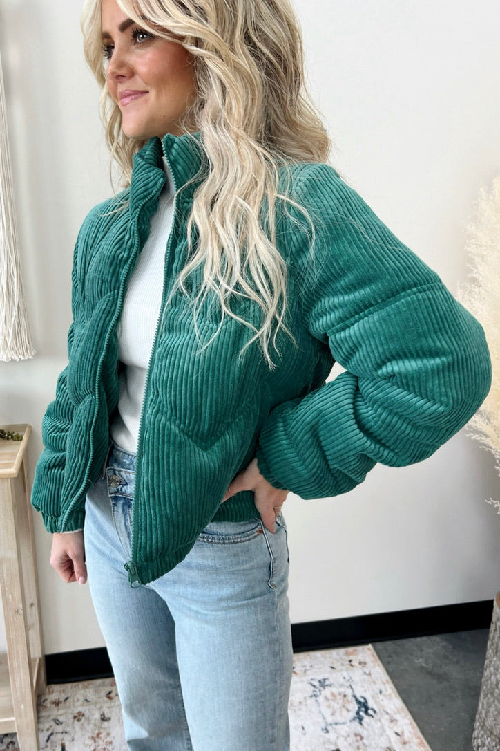 Woodlands Corduroy Puffer Jacket - FINAL SALE