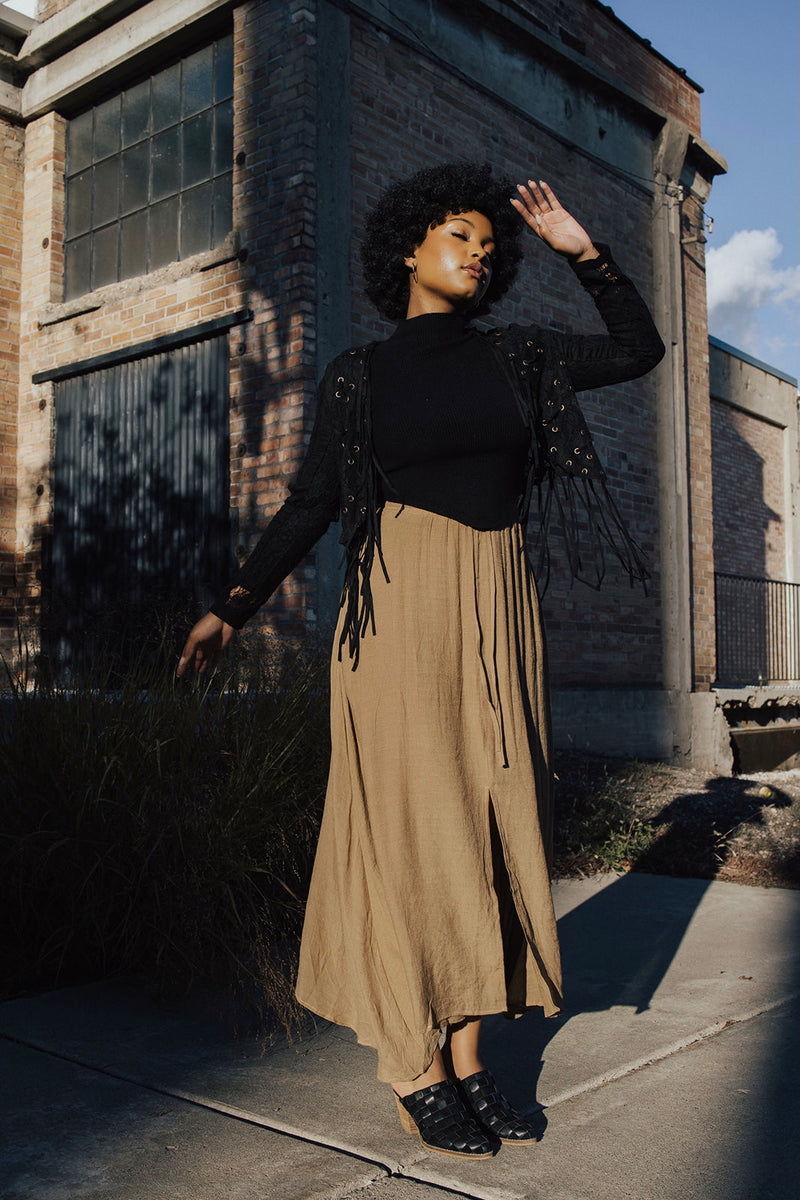 Tina Smocked Waist Maxi Skirt