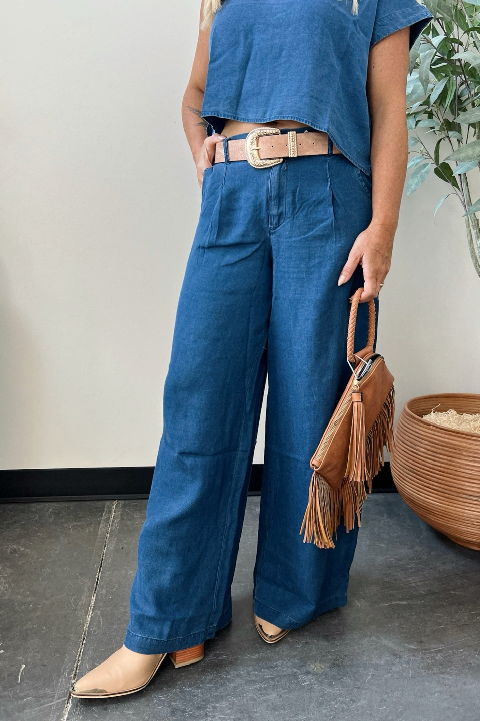 All Things Considered Chambray Pants