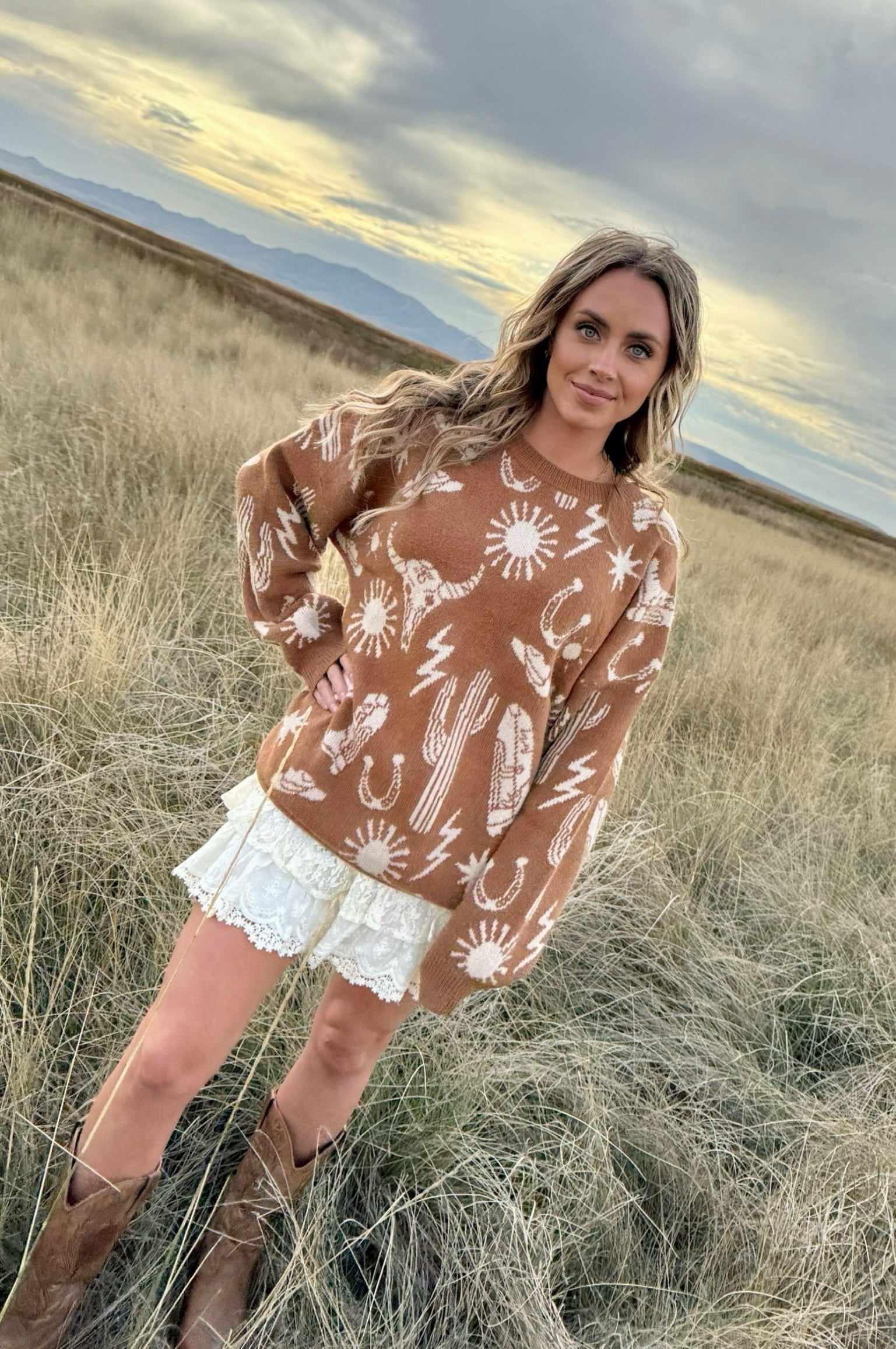 Rust Rodeo Knit Sweater