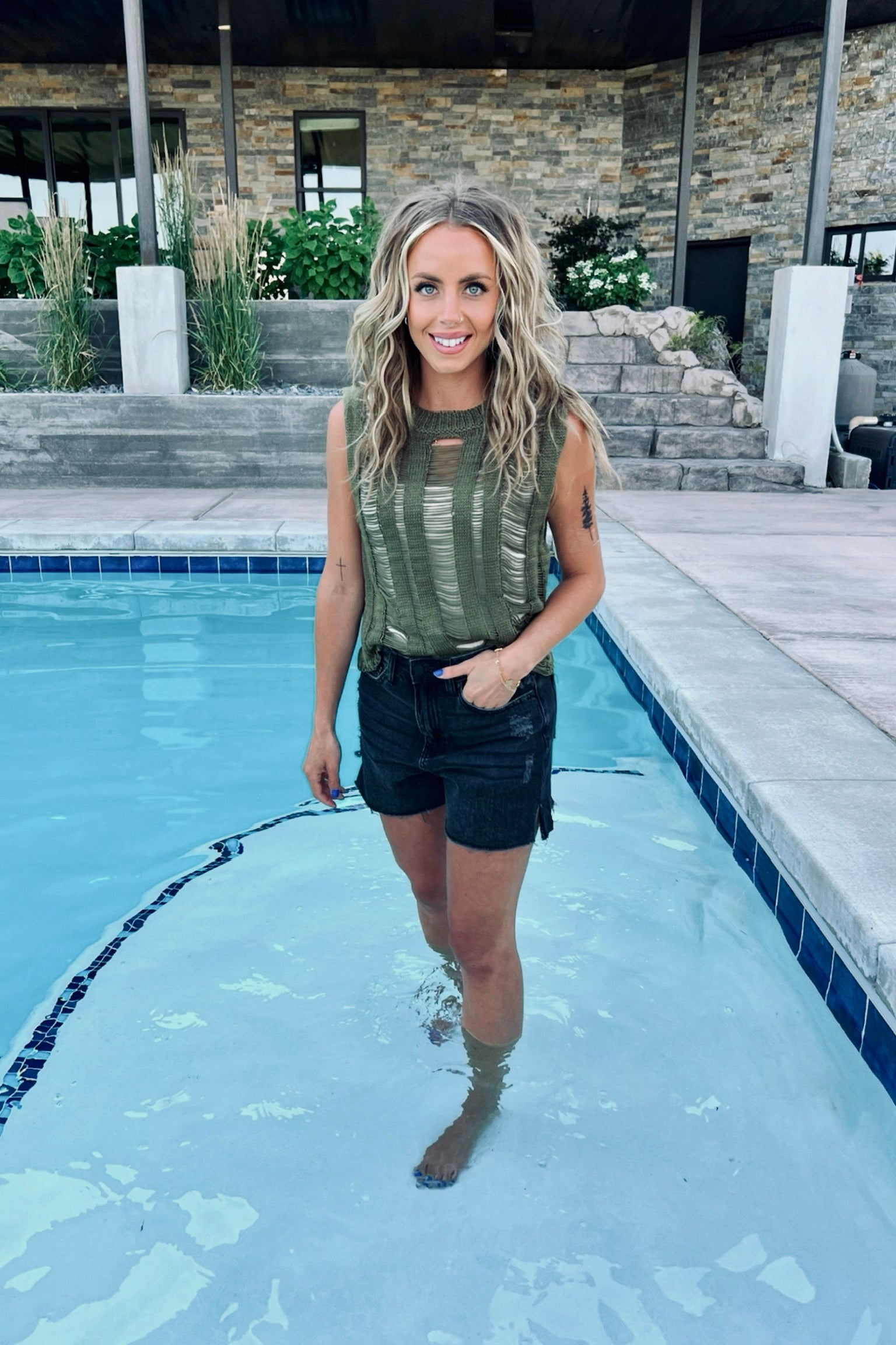 Ocean Waves Knit Top - FINAL SALE