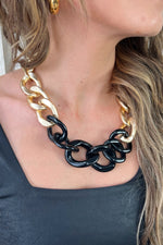 Geneva Chunky Enamel Chain Necklace