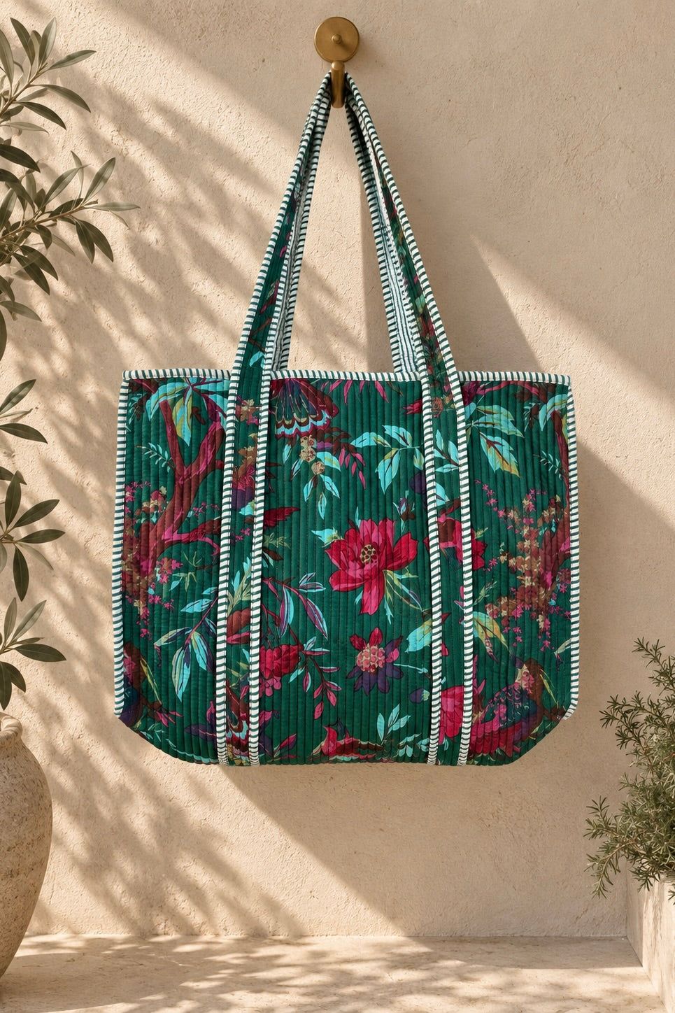 One Way Ticket Quilted Caryall Tote