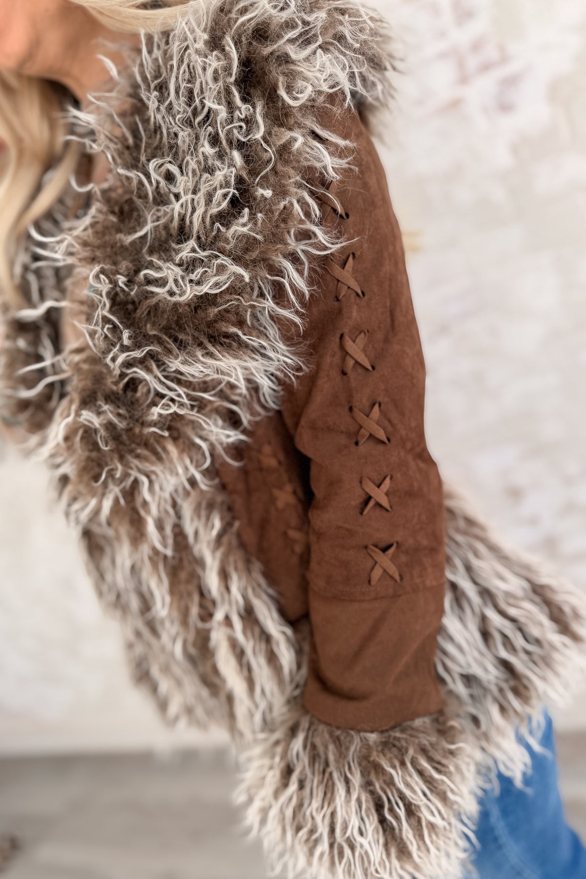 High Roller Faux Fur Western Jacket