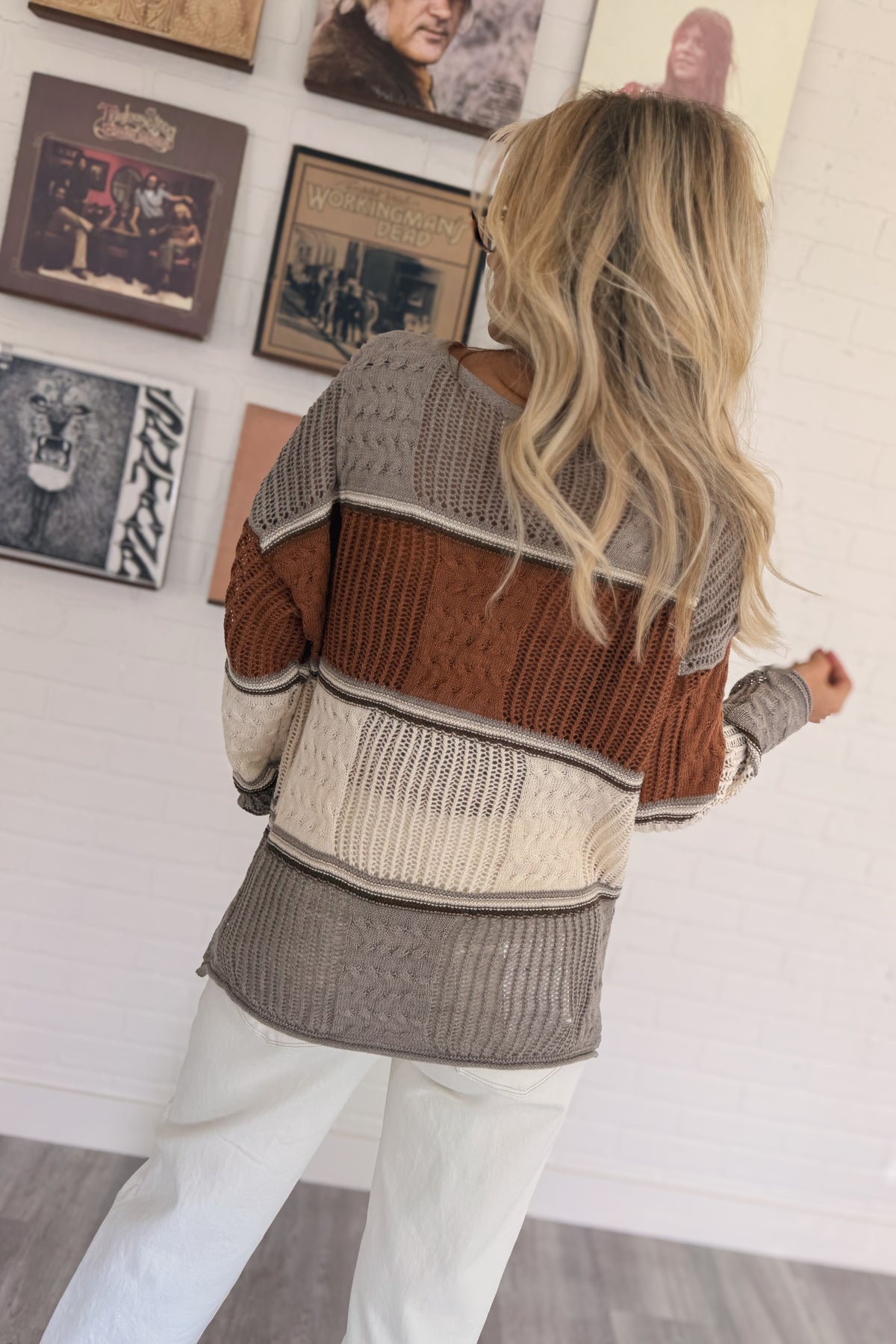 Subject To Change Mixed Knit Sweater