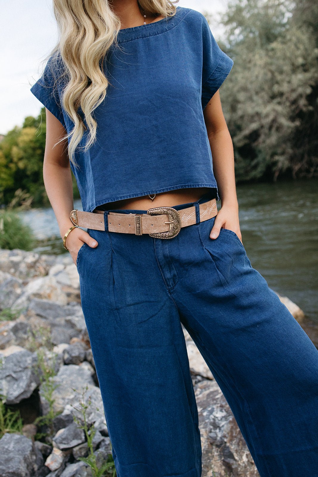 All Things Considered Chambray Pants