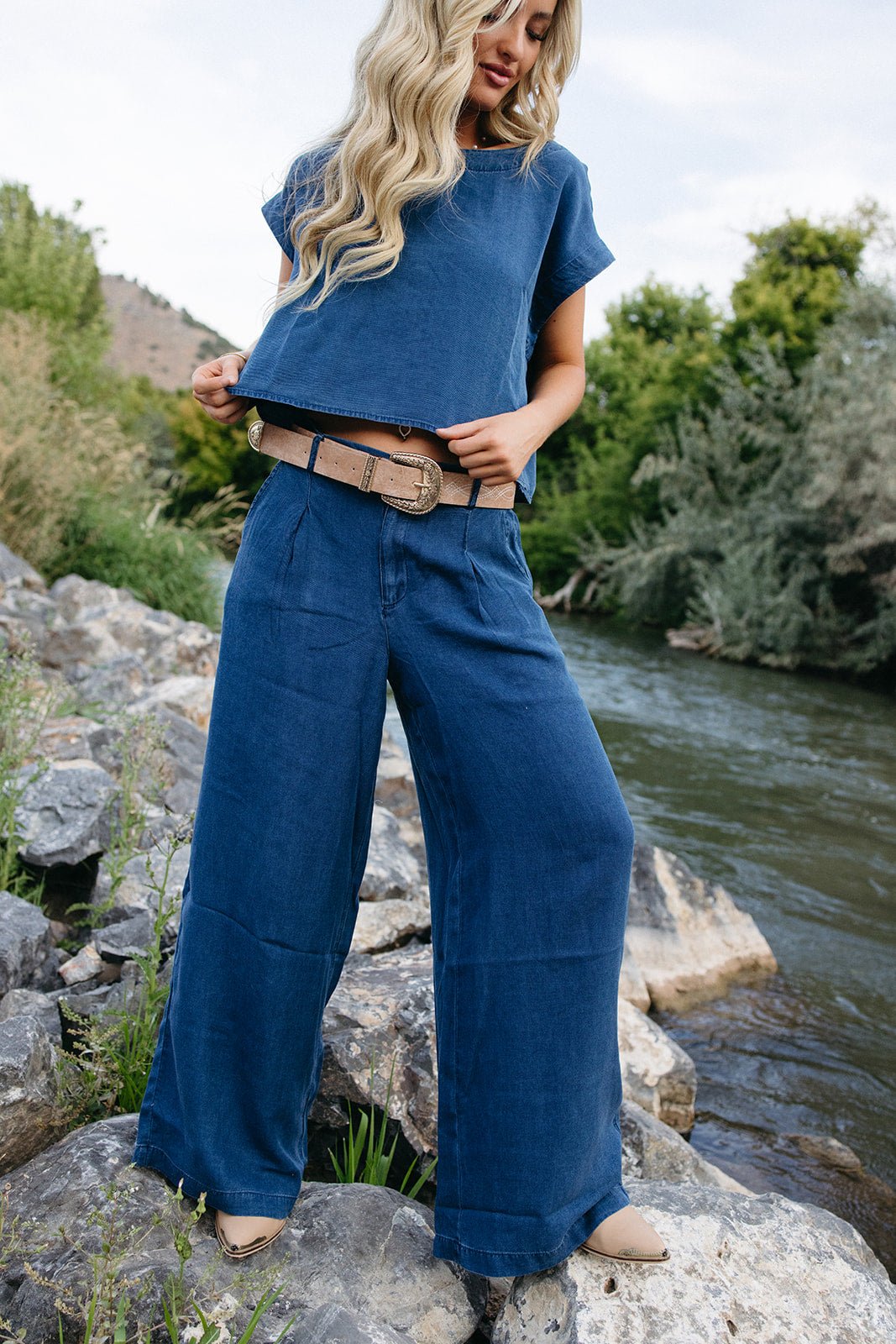 All Things Considered Chambray Pants