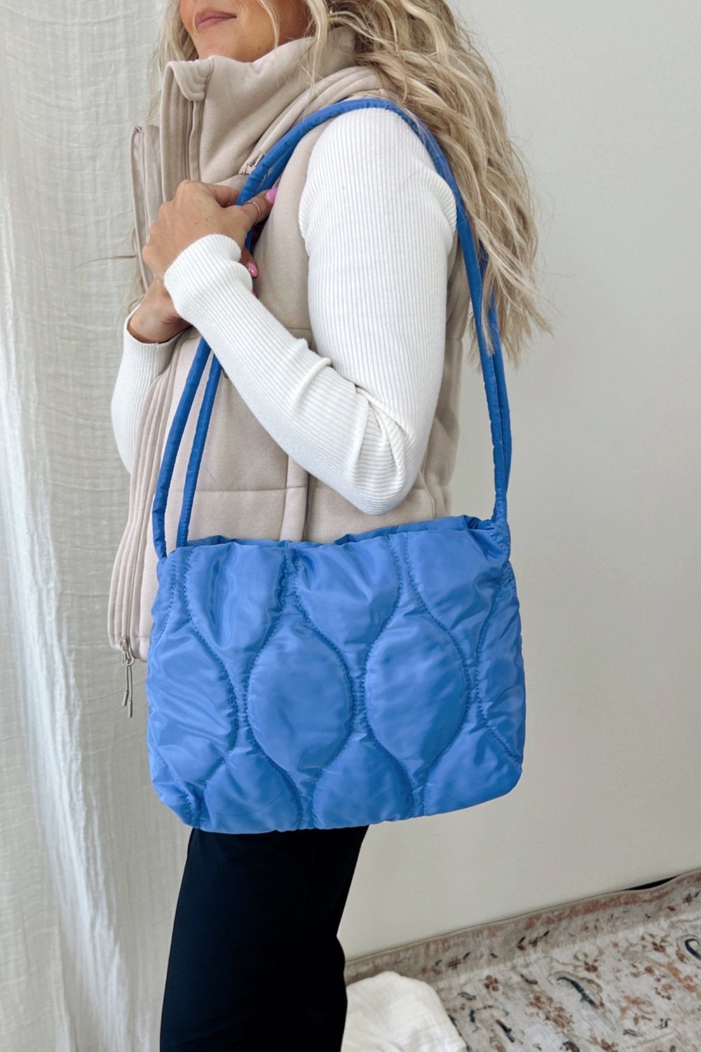 Annie Quilted Drawstring Bag - FINAL SALE