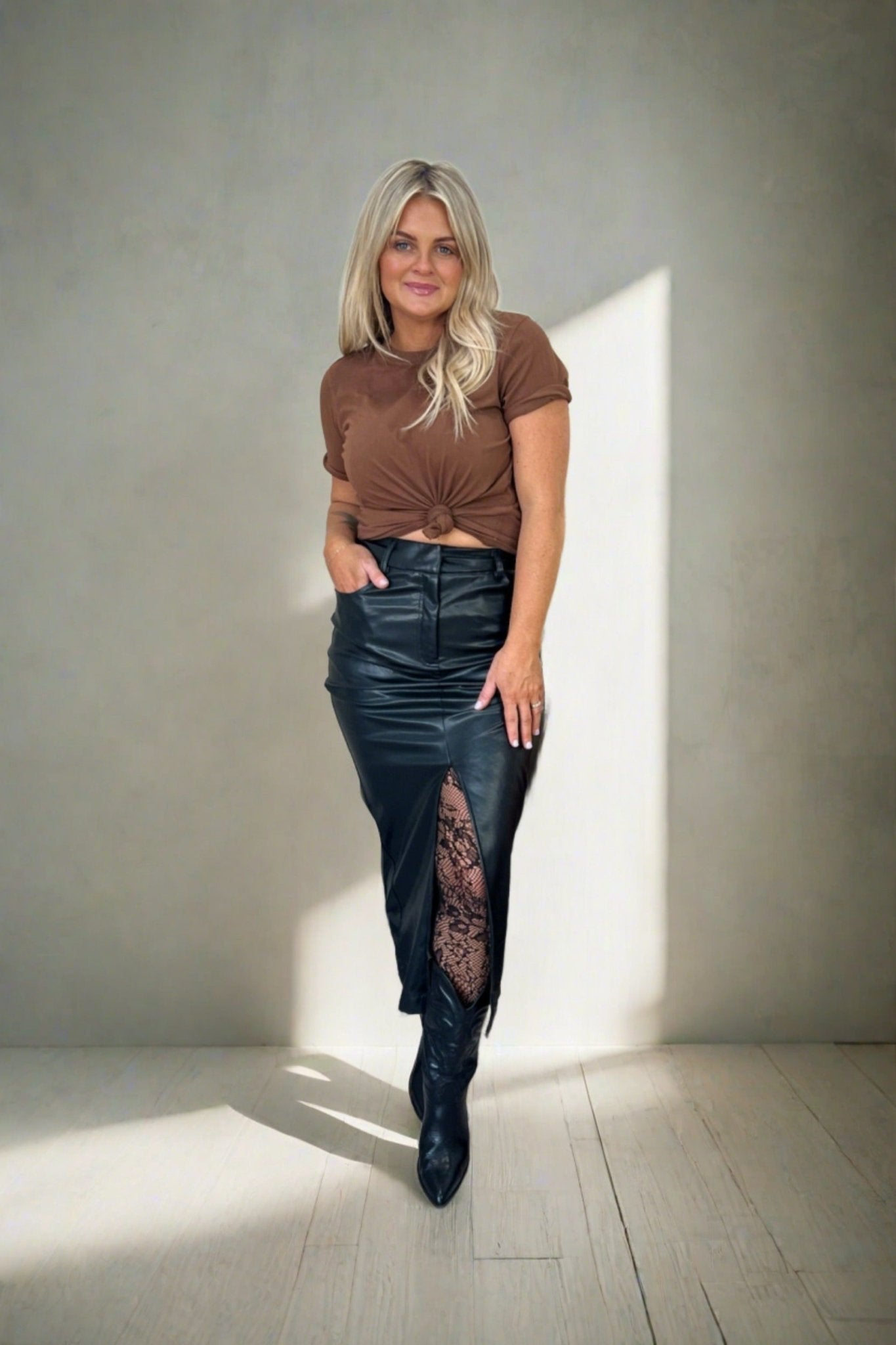 Baylor Lace Floral Print Tights - FINAL SALE