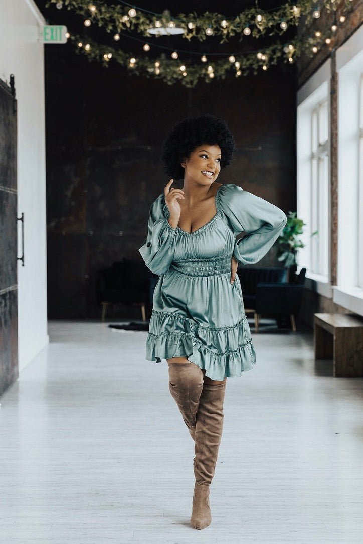 Becky Sweetheart Satin Mini Dress - FINAL SALE