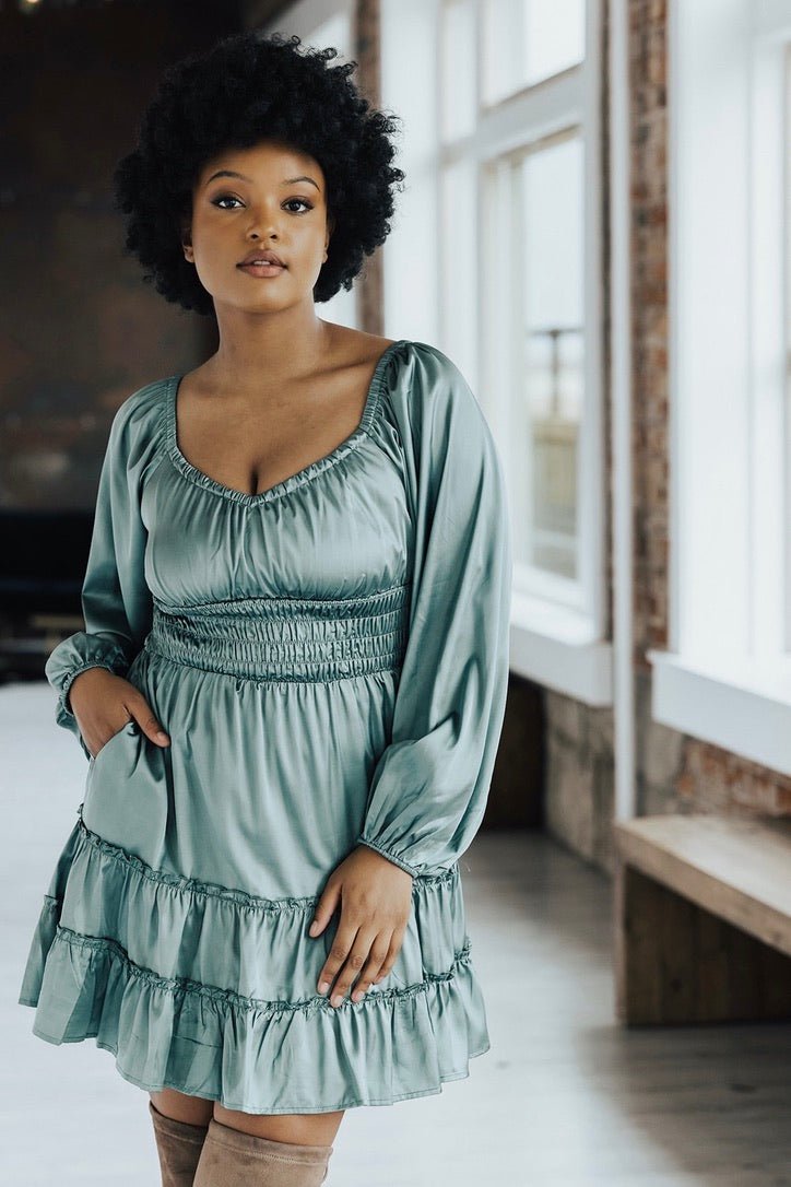 Becky Sweetheart Satin Mini Dress - FINAL SALE